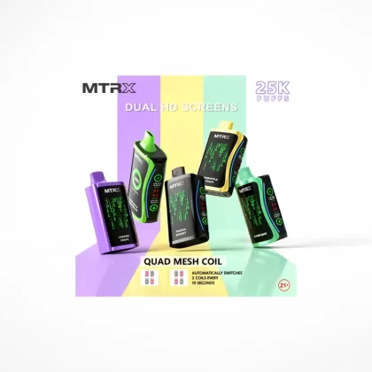 MTRX MX25000 25000 caladas, 20ml, 5% nic, pantalla HD dual - Fumotvapemexico