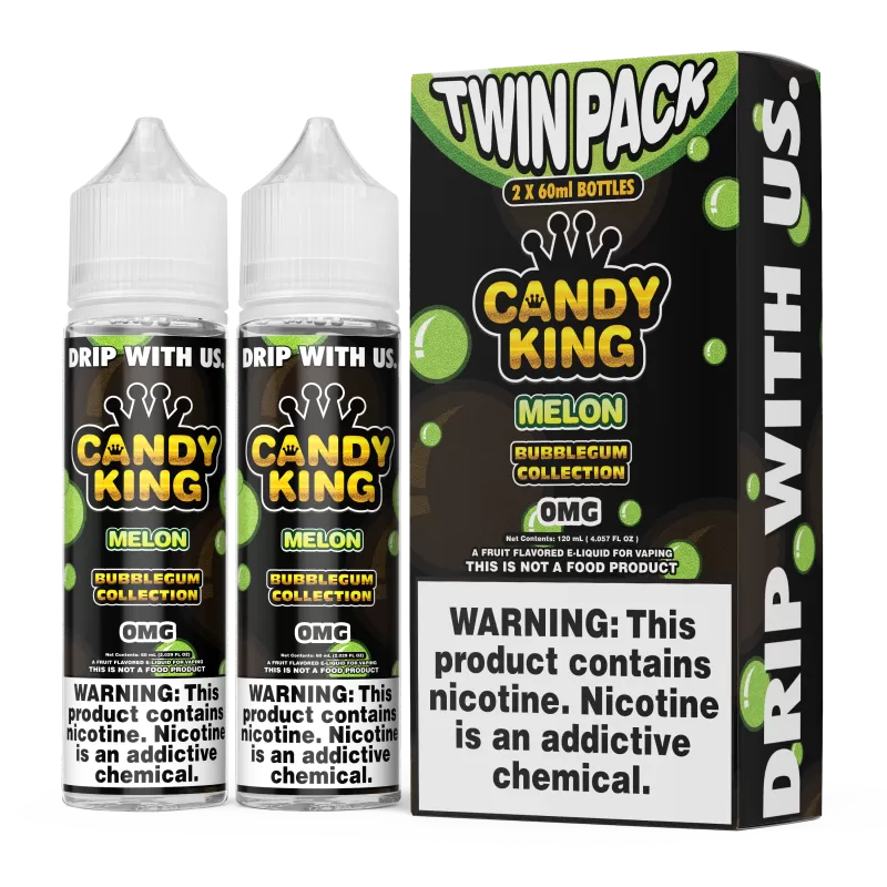 CANDY KING BubbleGum Collection - Melon - 120ML E-Liquid (2x60mL Twin Pack) - 6MG