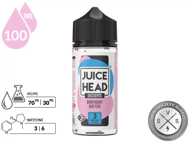 Birthday Batter Juice Head Desserts 100ml - Image 2