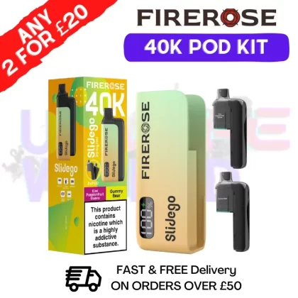 kiwi passionfruit guava Firerose SlideGo 40K Prefilled Pod Kit