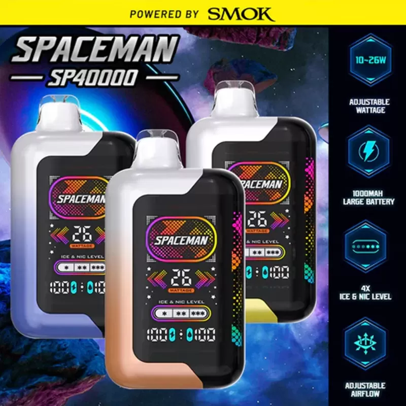 Space Man SP40K Disposable Device - 40,000 Puffs - Strawberry Kiwi