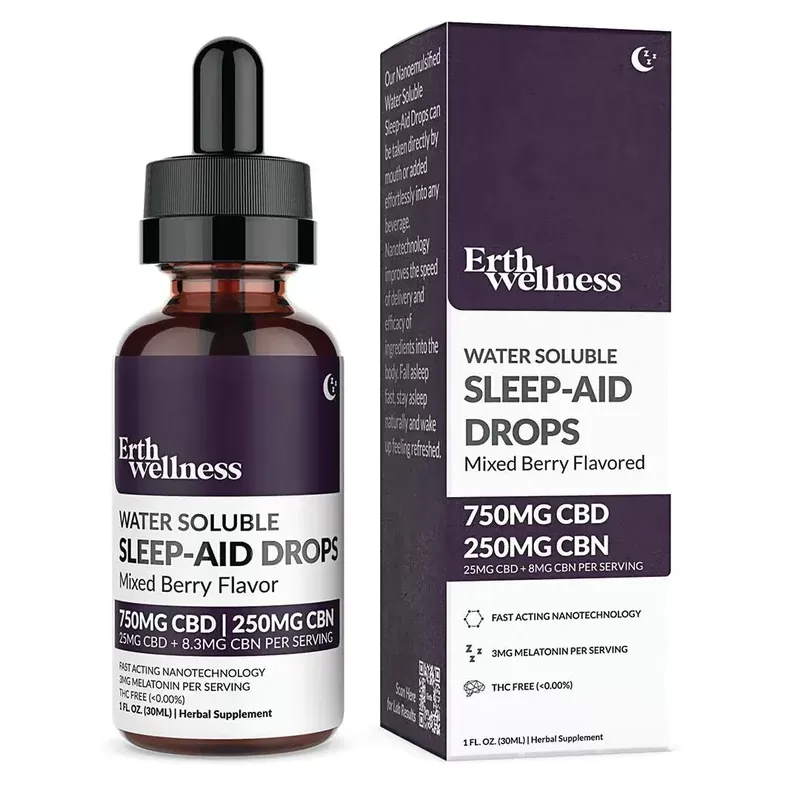 Erth Wellness | Water Soluble CBD + CBN Sleep Aid Drops – 1000mg