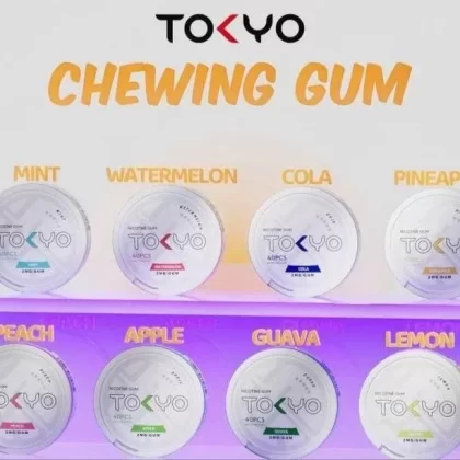 Tokyo Nicotine Gum – 2mg (40 Pieces) - Flavors#Apple>Cola>Guava>Lemon>Mint>Peach>Pineapple>Watermelon