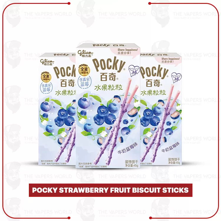 Pocky Blueberry Fruit Biscuit Sticks - Thevapersworld