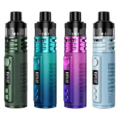 Voopoo Drag H40 Vape Kit - Colour#Black>Green>Gunmetal>Modern Red>Pink>Sky Blue>Snow Blue