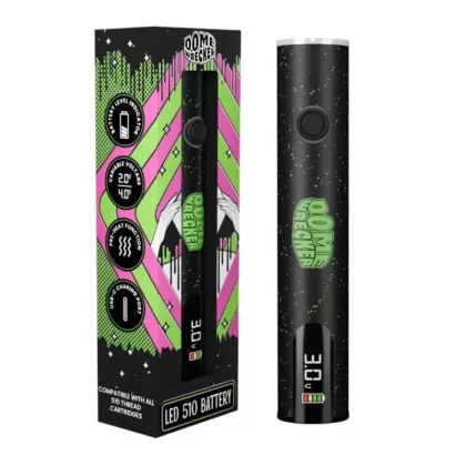 Dome Wrecker 510 Thread Battery – Green - Color#Black with Green Splatter>Black with Yellow Splatter (31C44A)