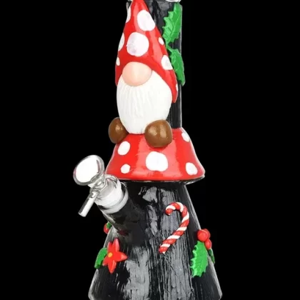 Mushroom Gnome Glass & Enamel Bong