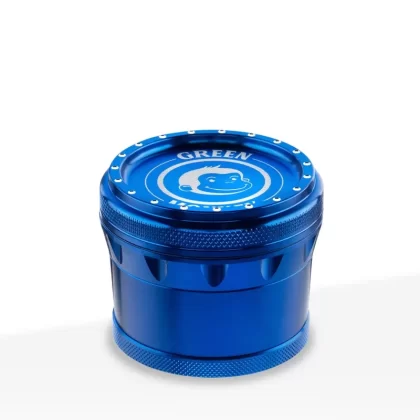 Green Monkey Herb Grinder | 4 Piece Tamarin | 2.75″ / 70mm – Blue – Aluminum