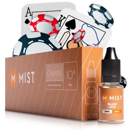 Black Jack E Liquid (10x10ml) - 30PG/70VG (Extra Vapour) / LOW 6mg