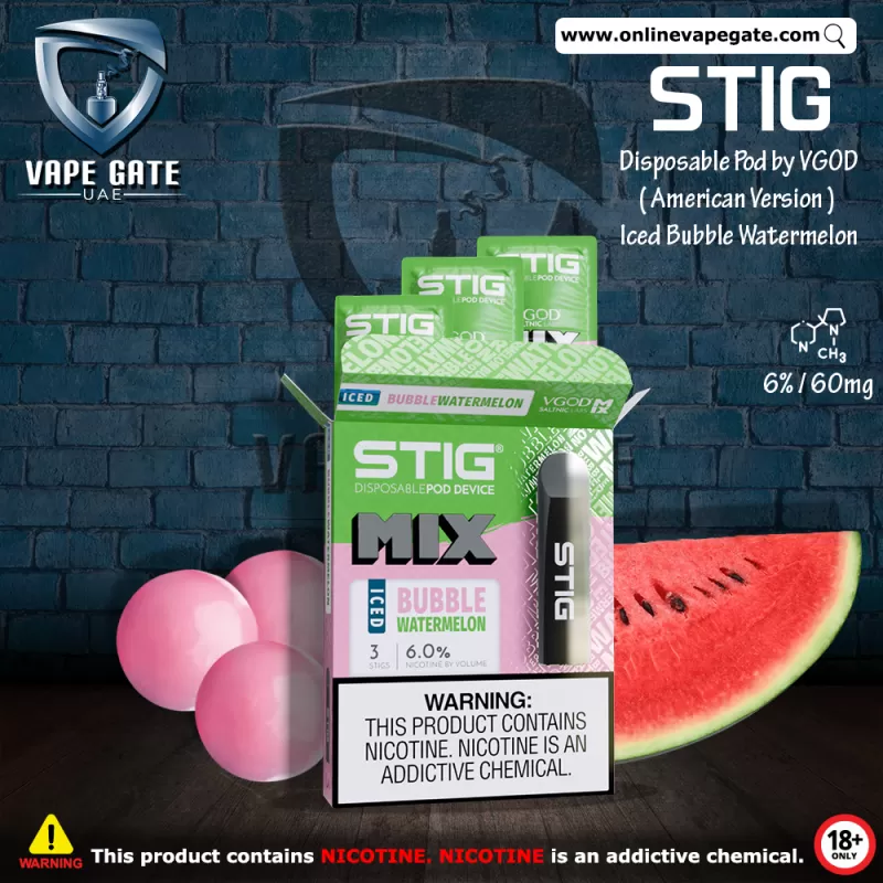 STIG Disposable Pod by VGOD ( American Version ) - Iced Bubble Watermelon