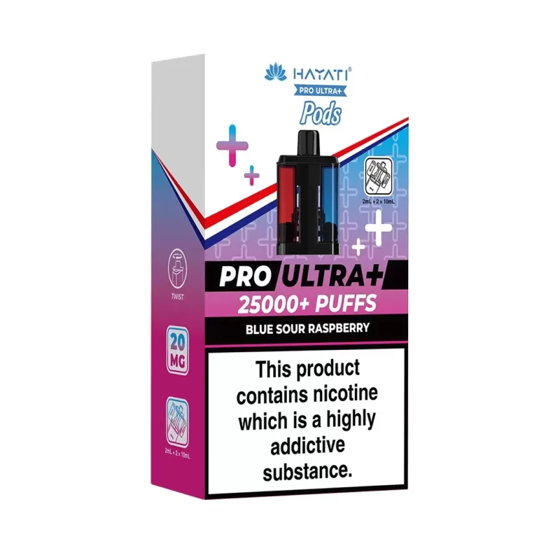 Hayati 25k Pro Ultra Plus Replacement Pods – Blue Sour Raspberry
