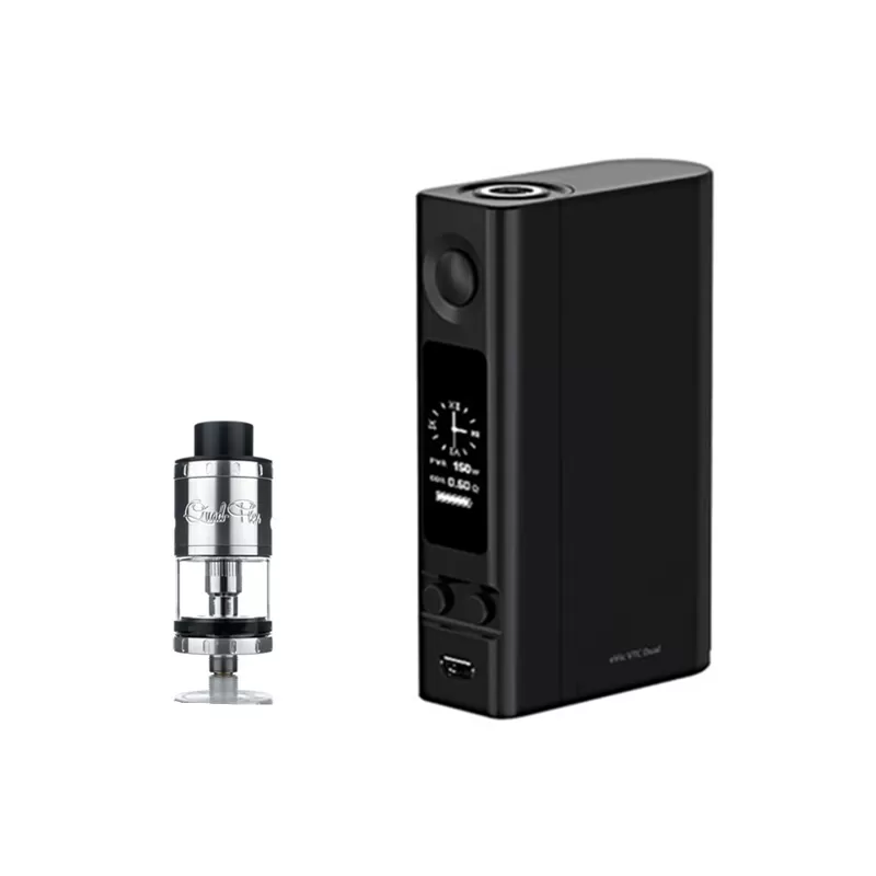 Joyetech eVic VTC Dual Battery Mod with Aspire Quad-Flex Survival Kit - Black / Black - Image 2