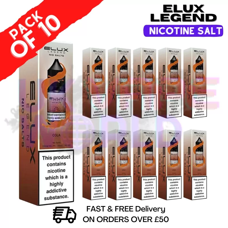 Cola Ice Elux Legend Nic Salt BOX OF 10
