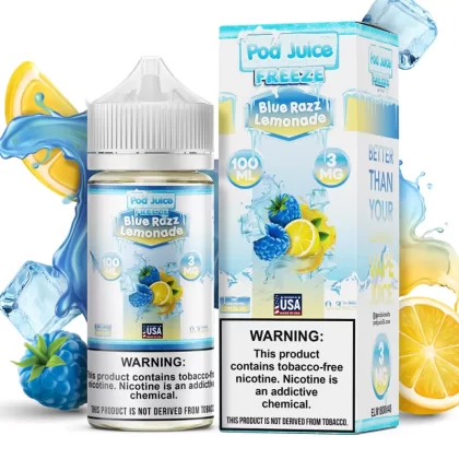 Blue Razz Lemonade Freeze 100ml – Pod Juice E-Liquid - Vapebazaar Pk