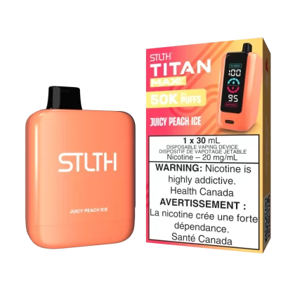 STLTH TITAN MAX - Juicy Peach Ice - 20 mg/mL (wholeseller) - Excise ON, 20 mg/mL - ON (7D5BE2)