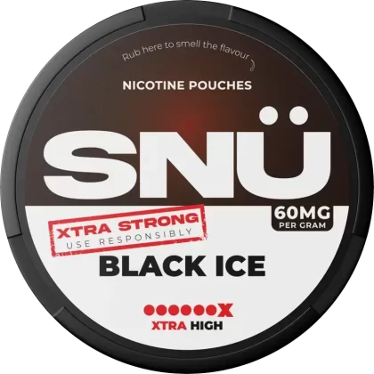 SNÜ Black Ice 60mg Nicotine Pouches By Bar Juice - Ejuicewarehouse