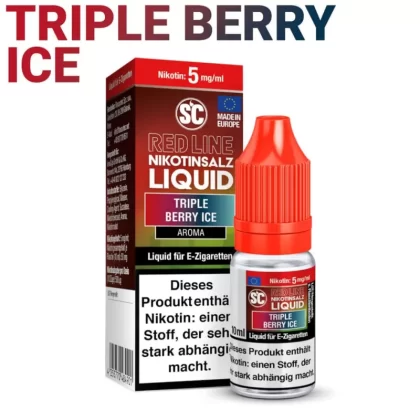 SC Red Line Nikotinsalz Liquid – Triple Berry Ice - Nikotinfrei, 10mg/ml; Beeren Mix