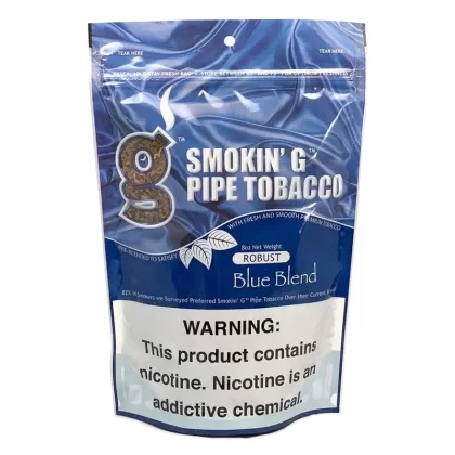 Smokin’ G Robust Blue Pipe Tobacco - Product#Robust Blue~Packaging#8oz Bag (12B193)