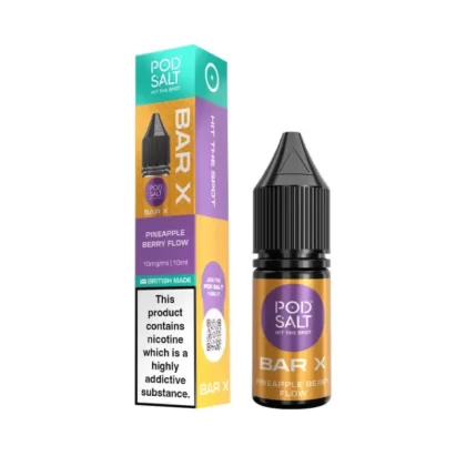 Pod Salt Bar Salt X Nic Salt E-Liquid Pineapple Berry Flow - 20mg