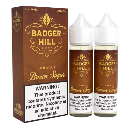 BADGER HILL RESERVE – Brown Sugar – 120ML E-Liquid (Twin 60ML Pack) - 0MG