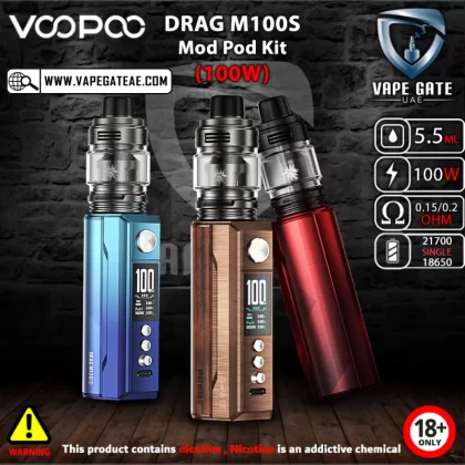 VOOPOO Drag M100S Mod Pod Kit (100W) - Red Black