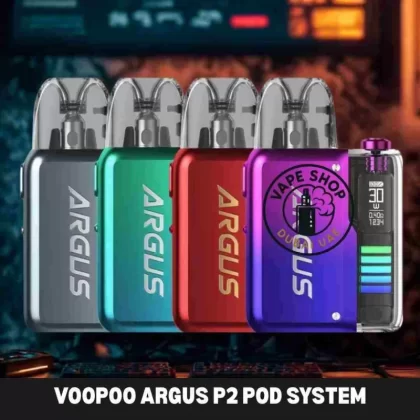 VOOPOO Argus P2 Pod System Kit in Dubai - Matte black, Neon Blue (014500)