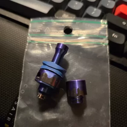Mnch MS ti Waffle (ooze blue) and matching 510 tip