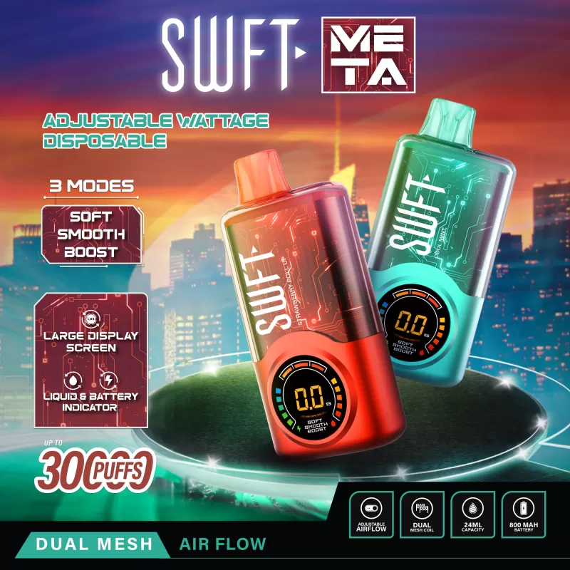 SWFT Meta 30K Rechargeable Disposable Device - 30000 Puffs - Strawberry Roll Up