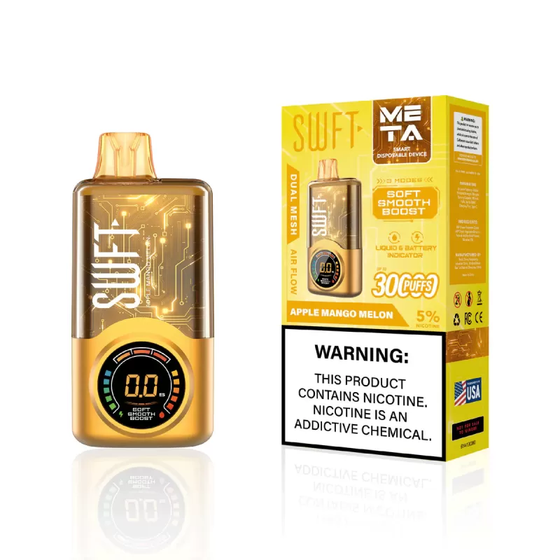 SWFT Meta 30K Rechargeable Disposable Device - 30000 Puffs - Strawberry Roll Up - Image 2