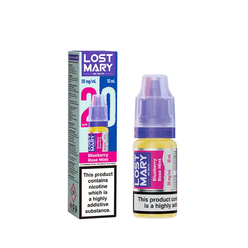 Lost Mary Blueberry Rose Mint 10ml Nic Salts E-Liquid - 5mg