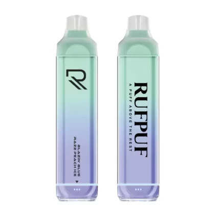 RUFPUF BLAZIN’ BLUE RAZZ PEACH ICE DISPOSABLE VAPE 7500 PUFFS (50 mg)
