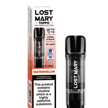 Watermelon Lost Mary Tappo Pods (x2) - 20mg (2%)