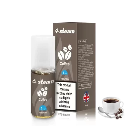 Coffee A-Steam 10ml Premium Vape Juice – Pack of 10 Bottles