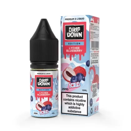 Drip Down Salt- Lychee Blueberry Ice 10ml (25,50mg) - Vapebar Pk