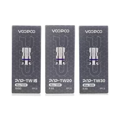 VooPoo PnP TW Replacement Coils - Choose#5x PnP TW-15 Coils>5x PnP TW-20 Coils>5x PnP TW-30 Coils