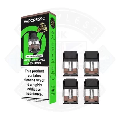 Vaporesso XROS series Corex 3.0 pods tech version 4pcs/pack - Size#0.4ohm MESH POD>0.8ohm MESH POD>0.6ohm MESH POD>1.0ohm MESH POD>1.2ohm MESH POD