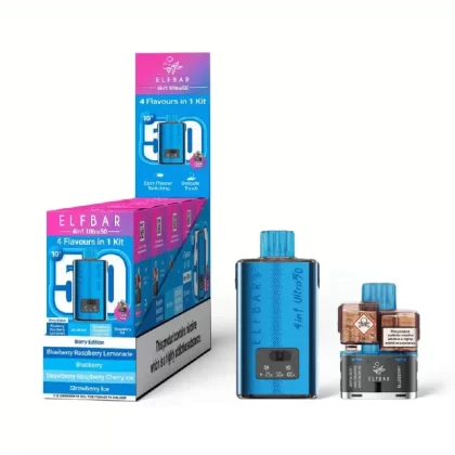 Elf Bar 4in1 Ultra 50 Prefilled Pod Kit Berry Edition - Strength#20mg (A875CD) (A875CD)