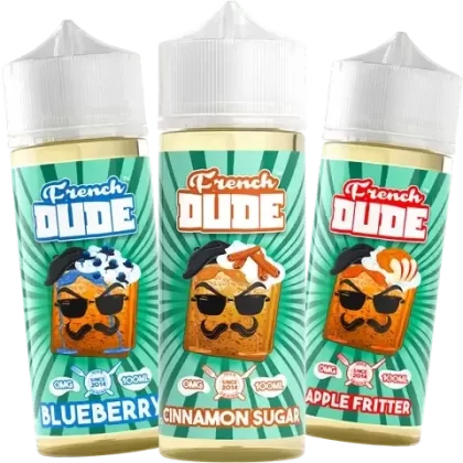 French Dude 100ml Shortfill - Apple Fritter, Blueberry