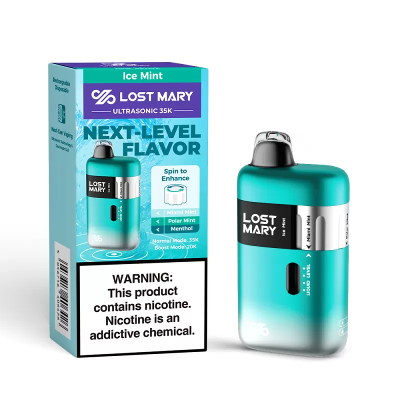 Lost Mary ULTRASONIC 35K Disposable Device - 35,000 Puffs - Strawberry Ice - Image 3