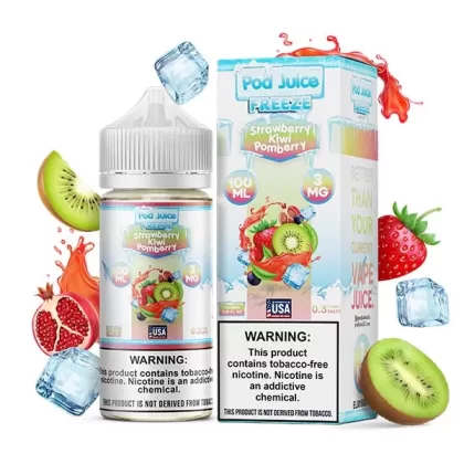 Sale $12.00 – Strawberry Kiwi Pomberry Freeze by Pod Juice TFN Series 100mL