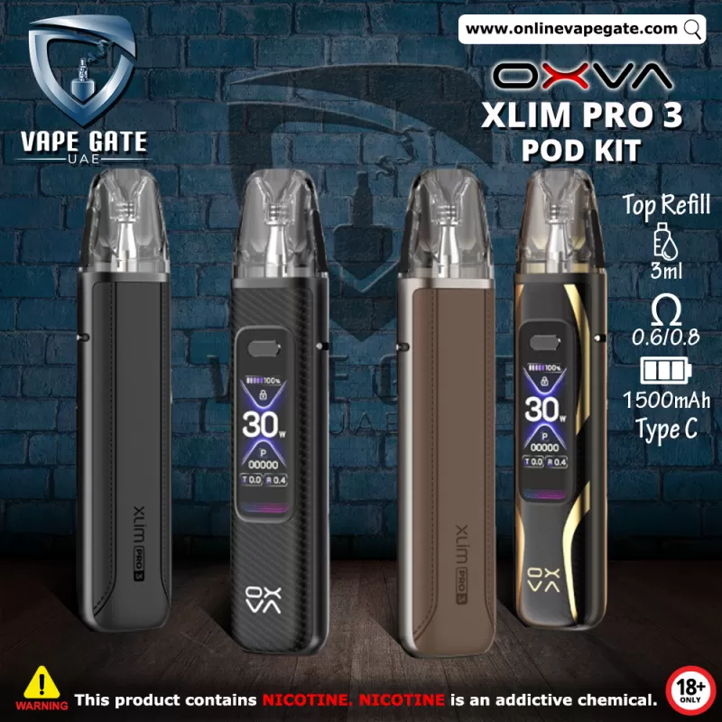 OXVA XLIM Pro 3 Kit - Brown Leather - Onlinevapegate