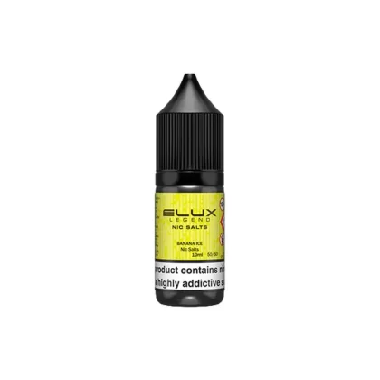 Elux Legend Nic Salts Banana Ice E Liquid 10ml - Nicotine Strength#20mg>10mg>5mg