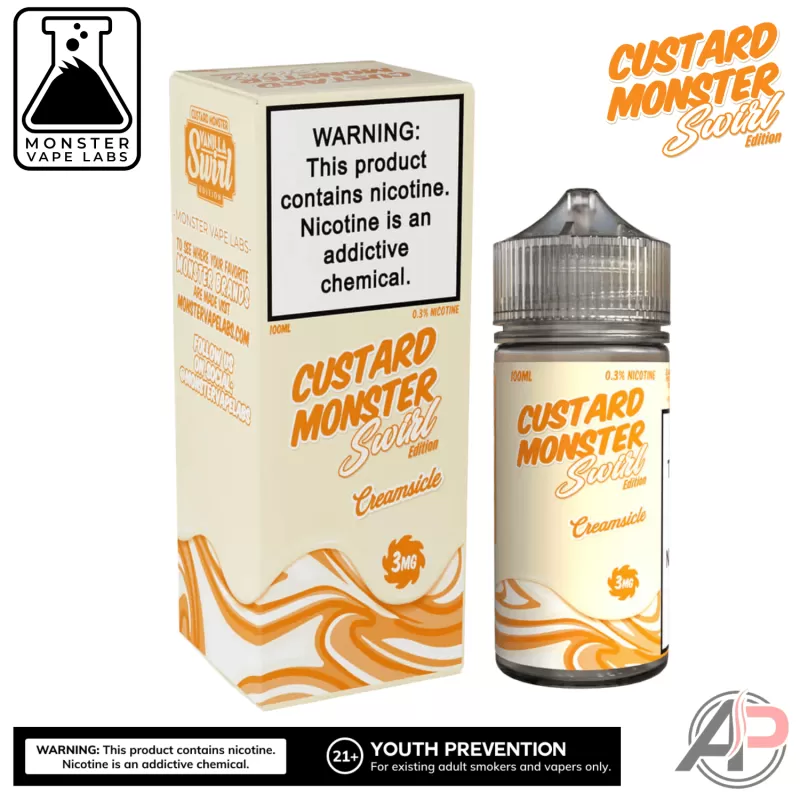 Creamsicle E-Liquid By Custard Swirl Monster Vape Labs 100mL