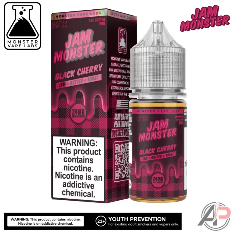 Black Cherry Salt Nicotine By Jam Monster Vape Labs 30mL