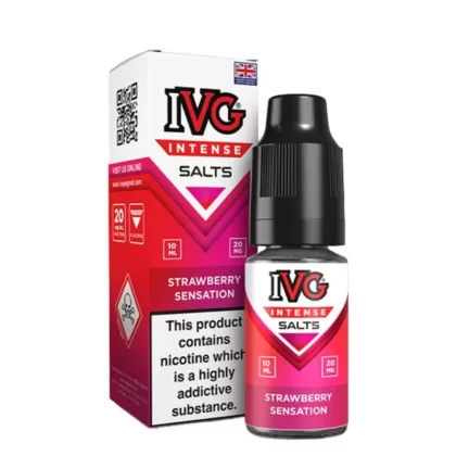 Strawberry Sensation Nic Salts E-Liquid Intense Salts Series by IVG (10ml) - 20mg