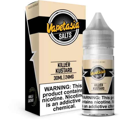 VAPETASIA SALTS - Killer Kustard - 30ML E-Liquid - 24MG