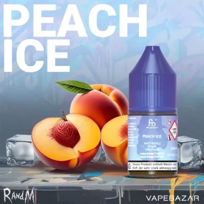 RandM Tornado Liquid – Peach Ice - pflanzliches Glycerin, Aromastoffe; Pfirsich; 20mg/ml, 10mg/ml