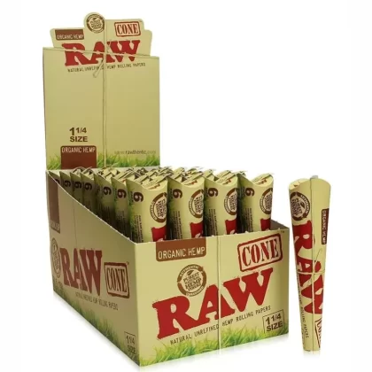 Raw Cone Organic Hemp 1 1/4 - Vape Store