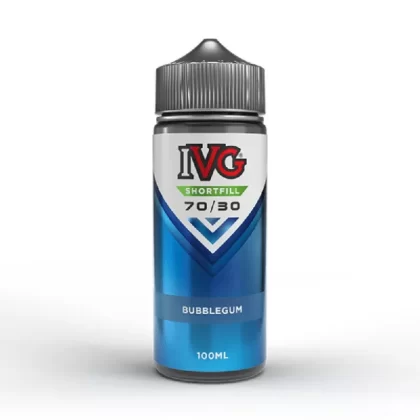 IVG 70/30 100ml Shortfill E-Liquid Bubblegum - Nicotine Strength#0mg