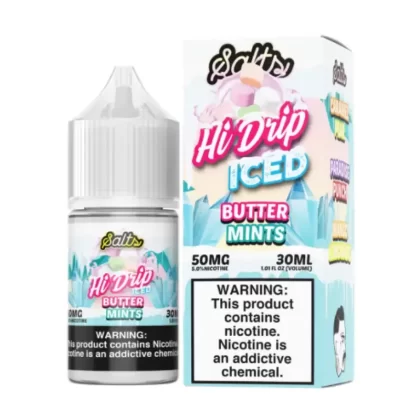 Hi-Drip Butter Mints ICED Nic Salt Vape Juice 30ml - Eightvape